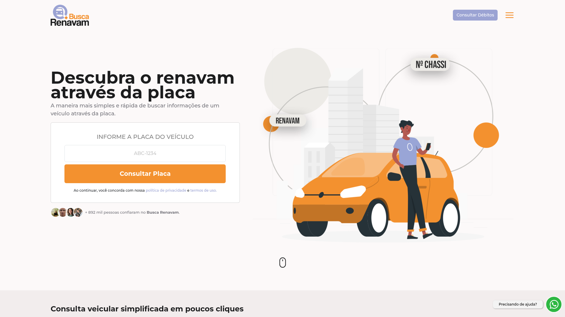 Preview do projeto Busca Renavam